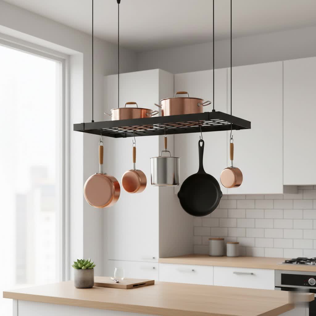 Best Wall Mounted Pot Racks for Narrow Kitchen Spaces: Declutter Your Cookware