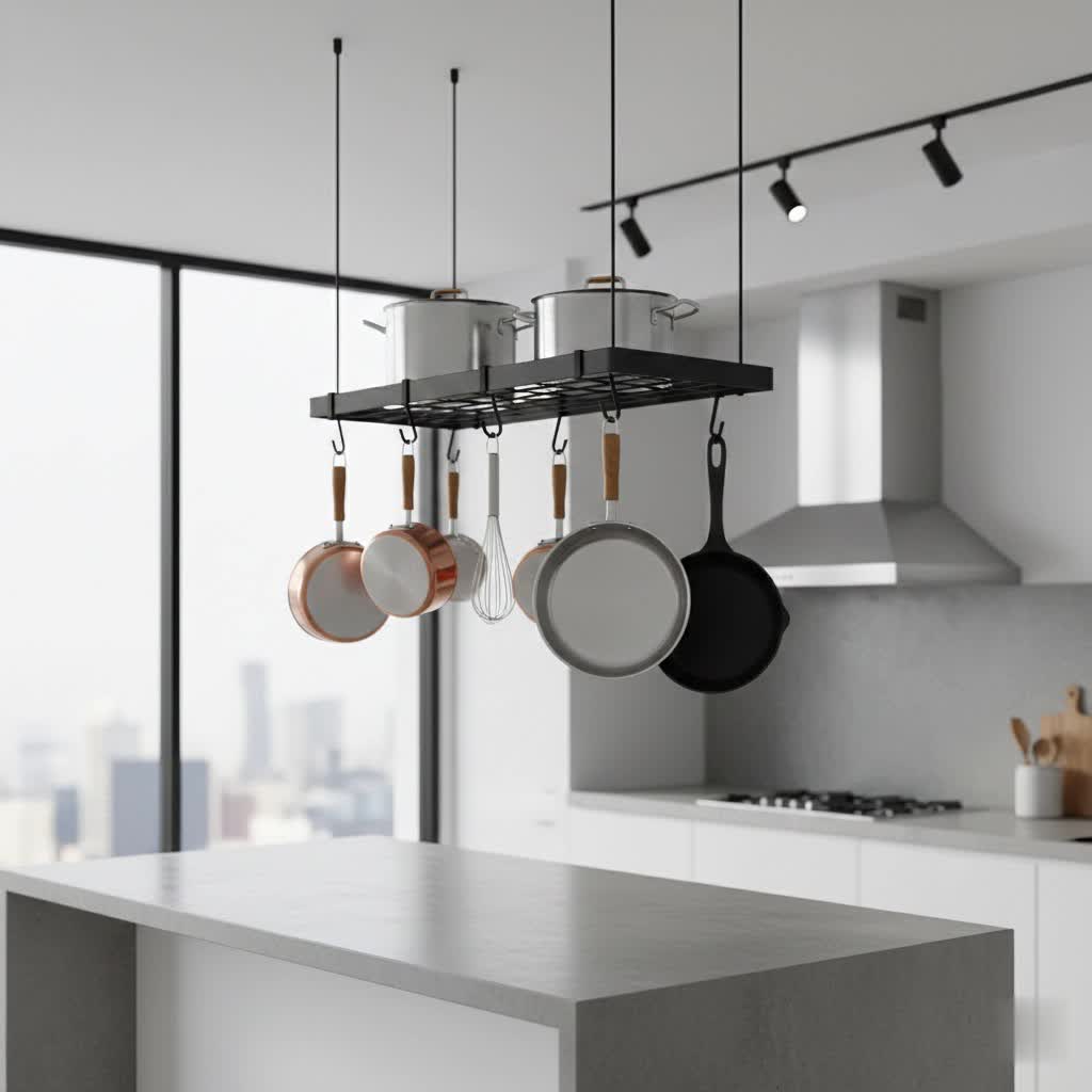 Review: KES 30-Inch Kitchen Pot Rack Matte Black – Your Ultimate Space Saver?