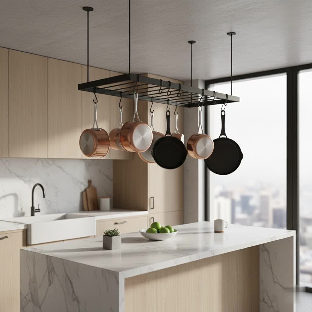Concept Housewares Ceiling Pot Rack Review: Elevate Your Kitchen Storage